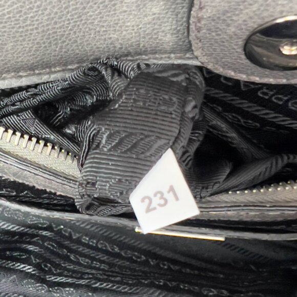 Prada Two-Way City Double Zip Tote Bag Gray Suede&Calf Leather Detachable Strap - Picture 16 of 16